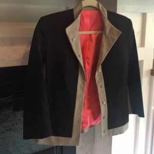 Tahari tan and Black blazer